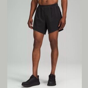 Fast And Free Black Athletic Shorts with Moisture-Wicking Fabric lululemon 6”
